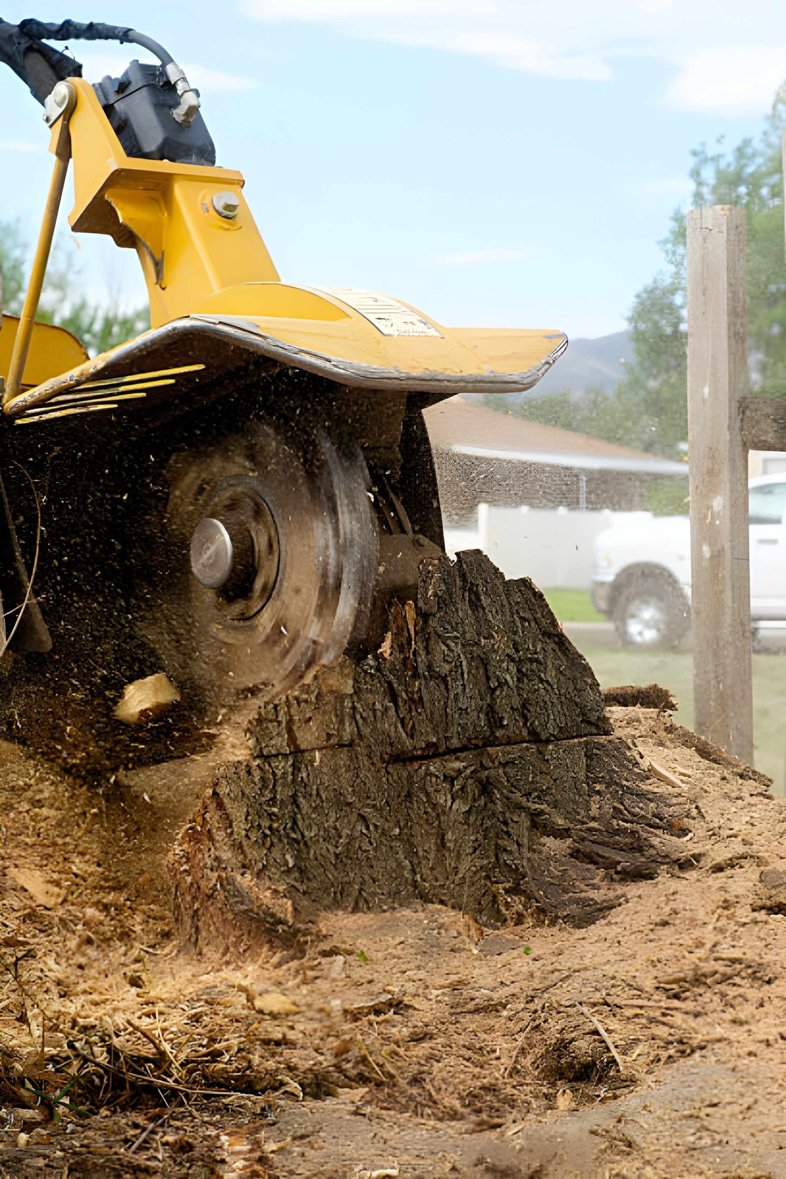 Stump grinding work