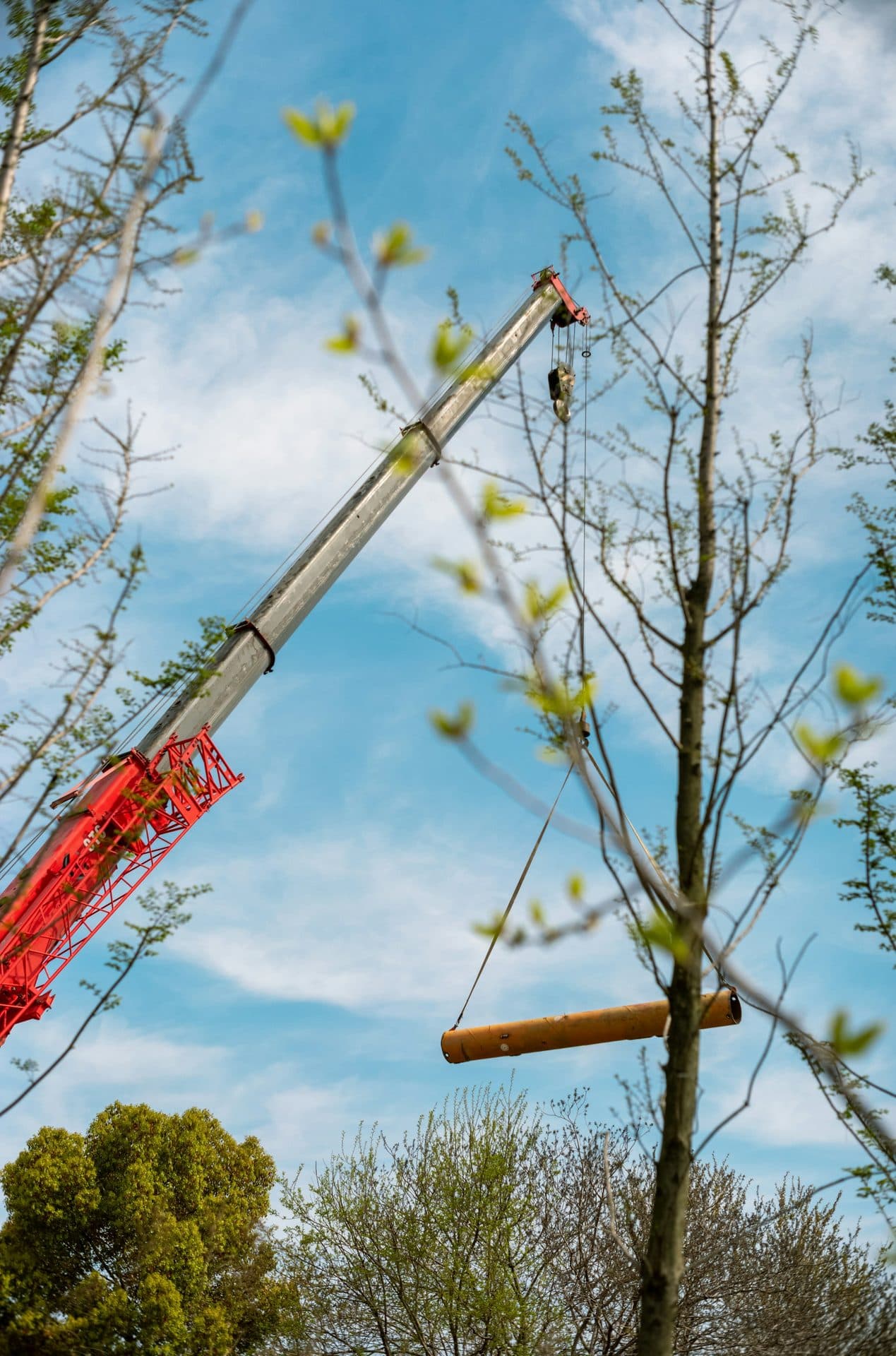 Licensed crane operator at work in North Georgia